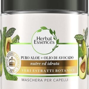 Maschera per Capelli Con Puro Aloe + Olio Di Avocado