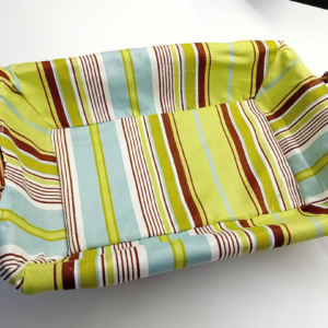 Cestino vimini foderato in tessuto GREEN